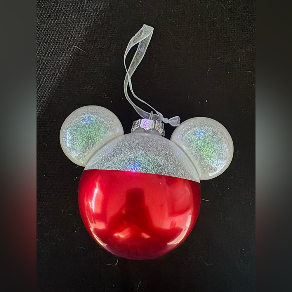 Disney Red and Silver Mickey Mouse Ornament - Picture 2 of 2